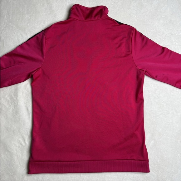 Adidas 3-Stripe Track Jacket Long Sleeve Full Zip Up Hot Pink Women Size Medium - Picture 6 of 6